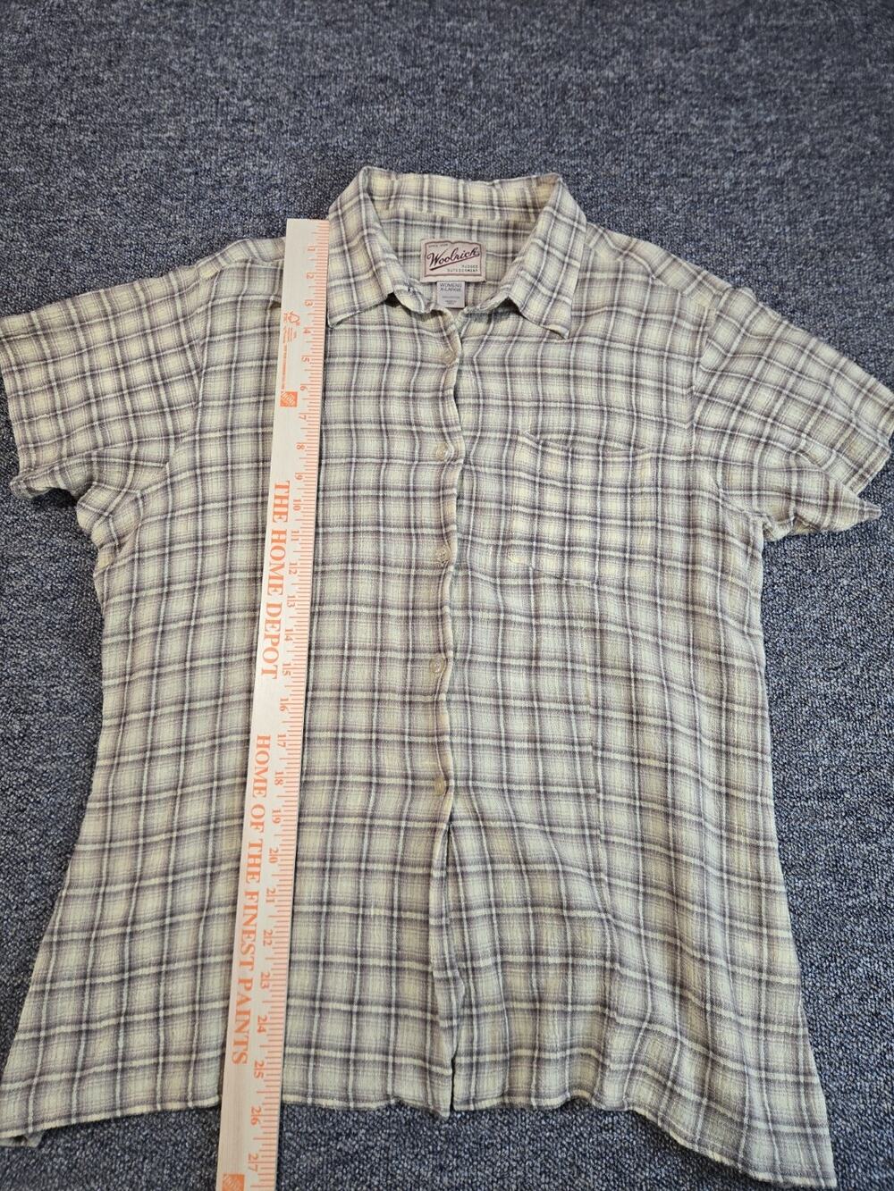 Woolrich Women's 100% Cotton Shirt X-Large Brown